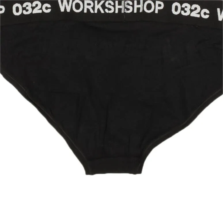032C Black Classic Text Briefs