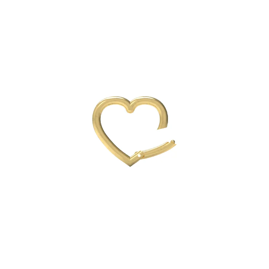 14k Heart Charm Connector