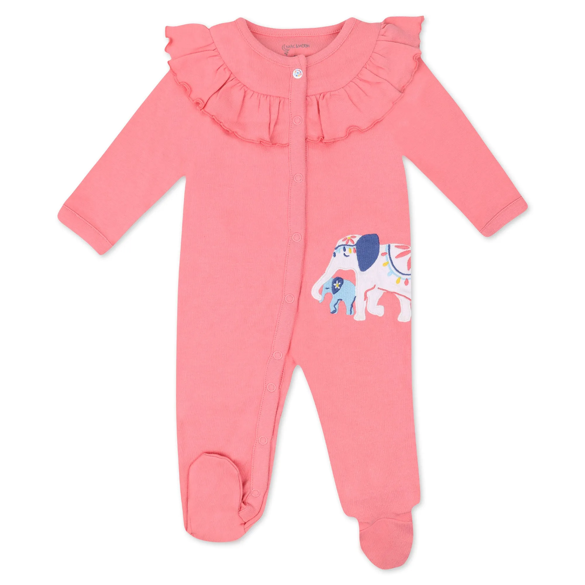 2-Pack Organic Cotton Sleep & Play in Elephant Blooms Print