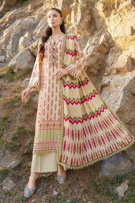 3PC Printed Unstitched Lawn Suit KLA-2802