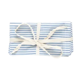 4-Pack Napkin Set - Blue Skinny Stripes