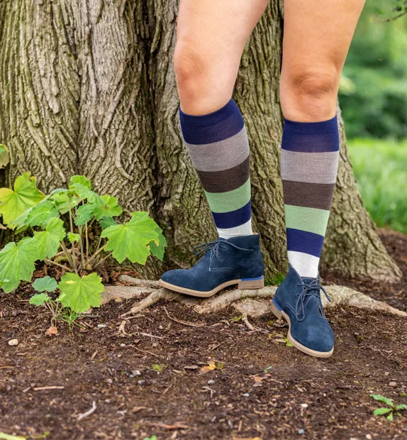 75% Rich Merino Wool Everyday Compression Socks (15-20mmHg) - Colorblock -2 Pack