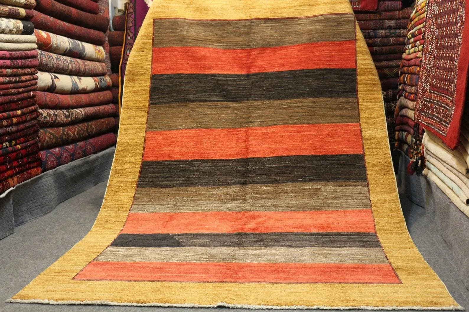 8.7 x 5.4 Ft, Beautiful modern design Afghan Rug Turkmen Hand made  wool rug