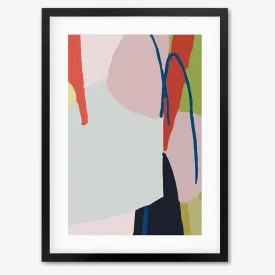 Abstract Jungle Linocut Framed Art
