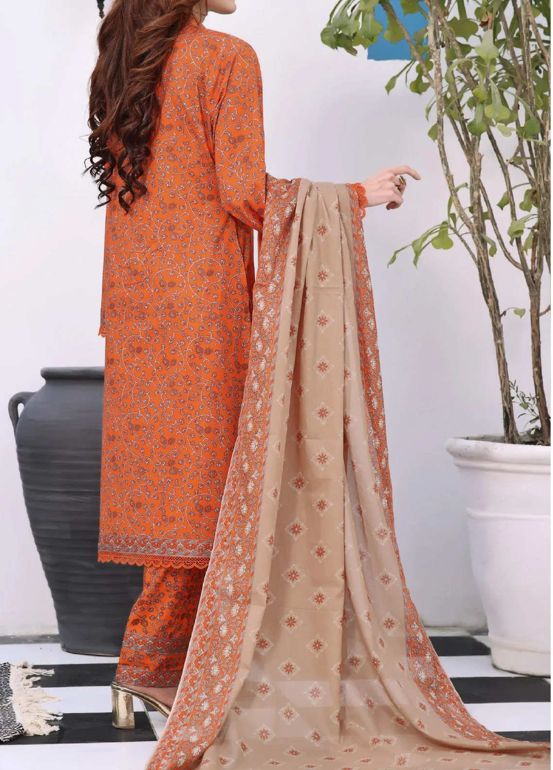 Aiza & Momina By VS Textile Printed Lawn Unstitched 3 Piece Suit - VS24AZL1 10