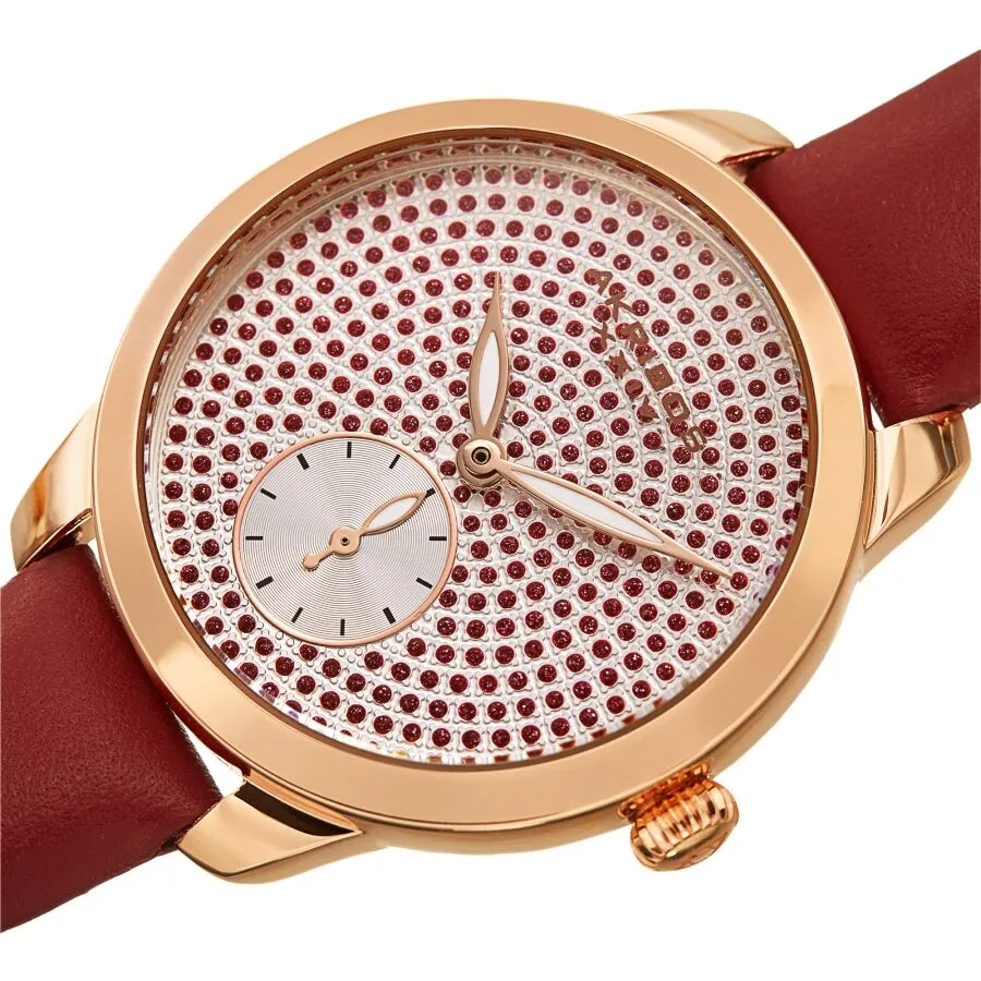 Akribos Xxiv Quartz Red Dial Ladies Watch AK1089RD