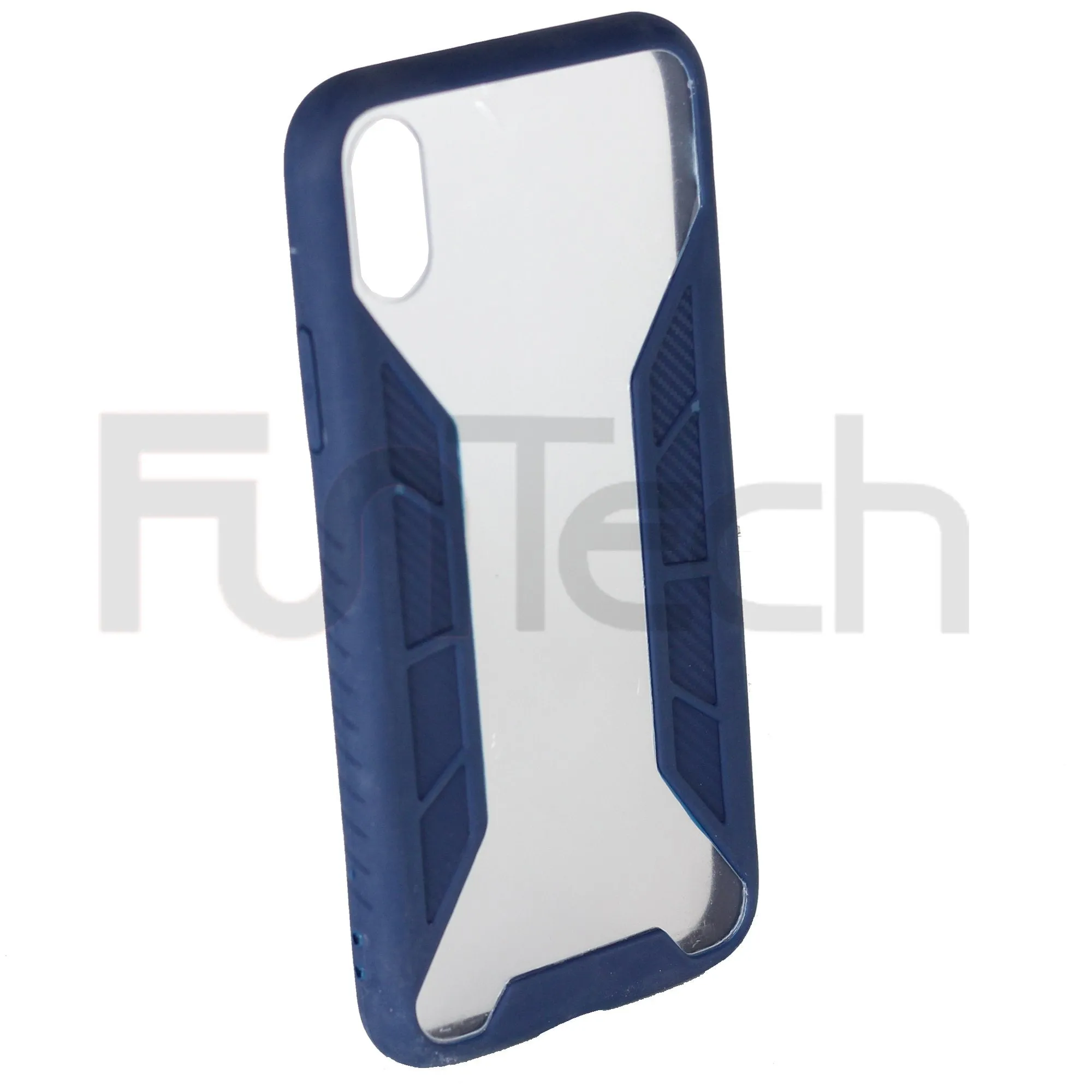 Apple iPhone X & XS Grid Case Blue