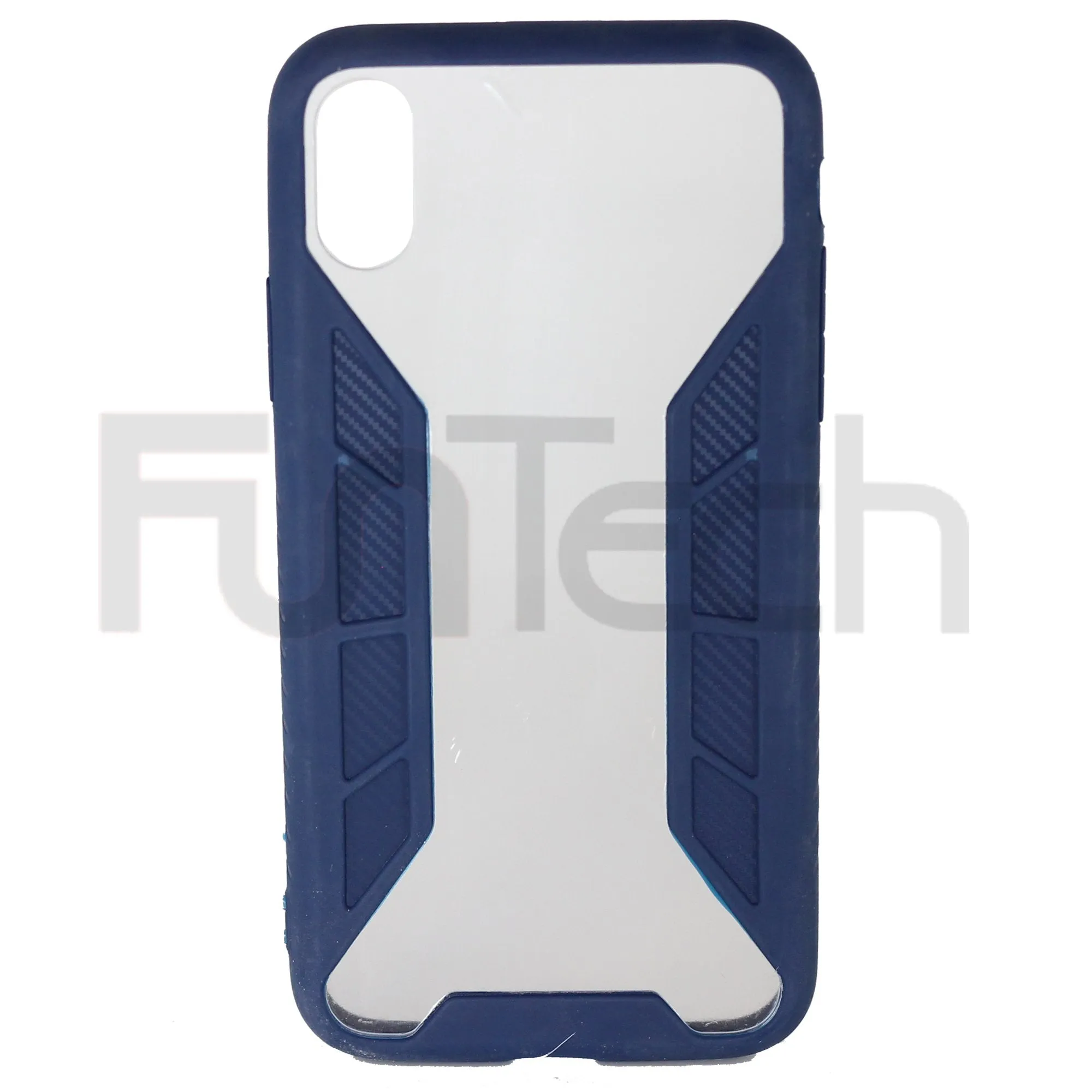 Apple iPhone X & XS Grid Case Blue