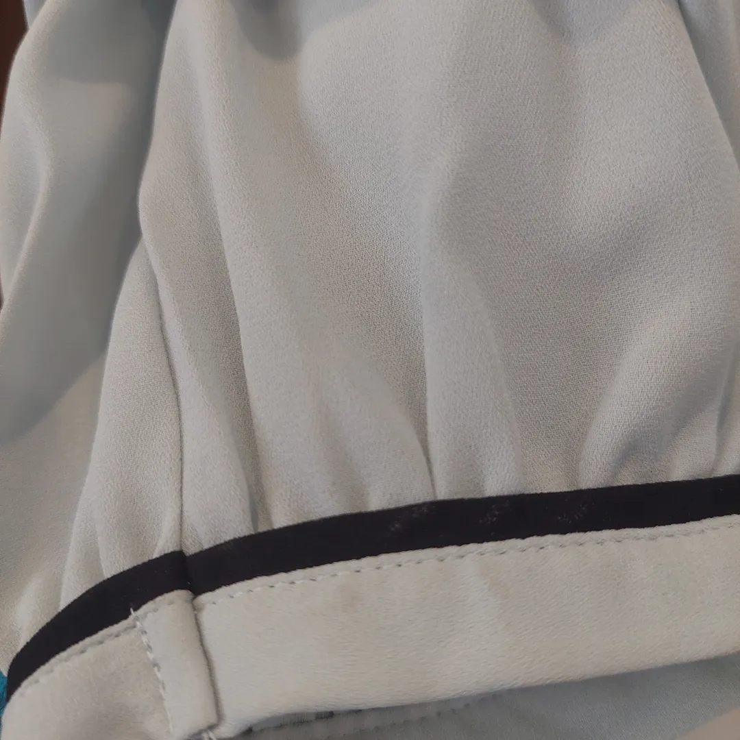 Atmosphere Light Blue with Black Piping Blouse | Gently used |