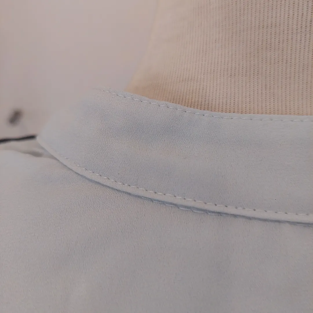 Atmosphere Light Blue with Black Piping Blouse | Gently used |