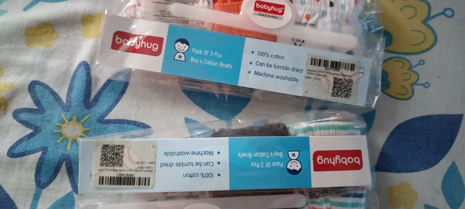 BABYHUG 100℅ Cotton Underwear For 6-9 Months Baby - Pack Of 6
