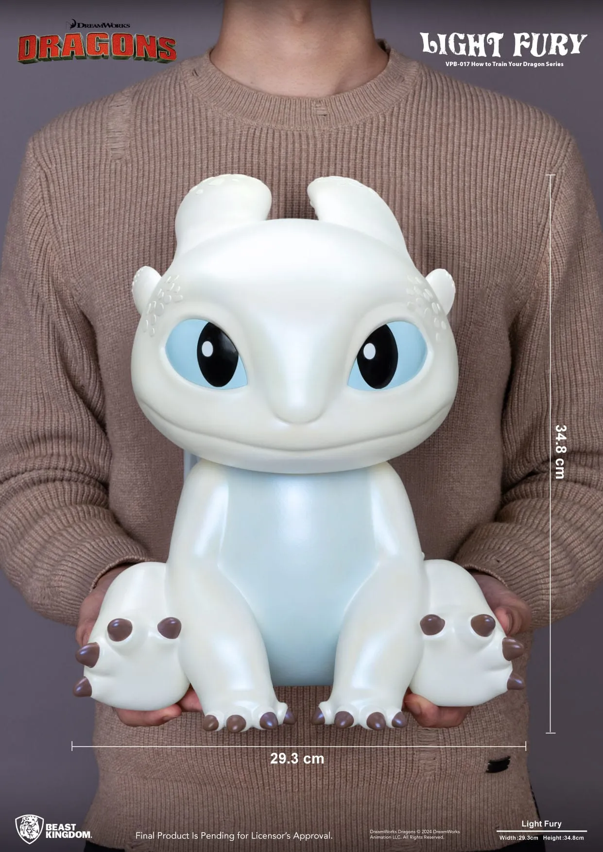 Beast Kingdom How To Train Your Dragon Light Fury Vinyl Functional Piggy Bank Statue
