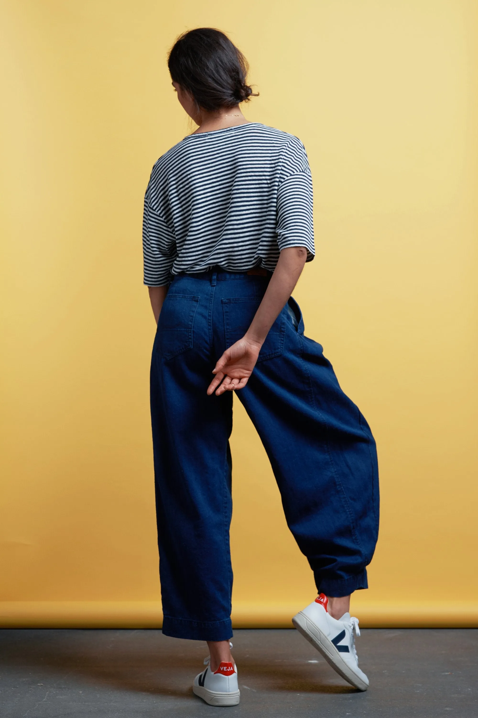 billie tee fine stripe <br> by Kings Of Indigo