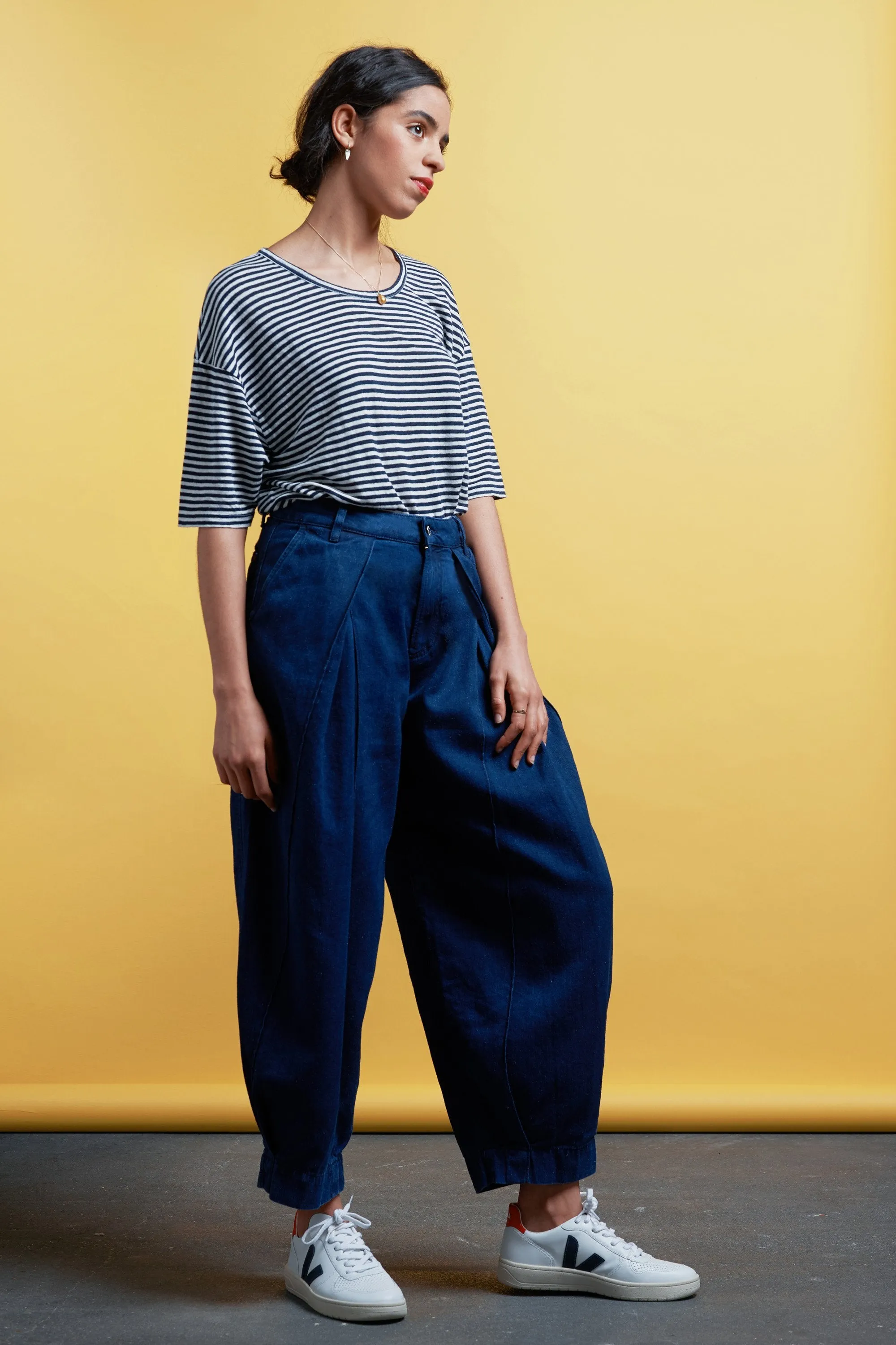 billie tee fine stripe <br> by Kings Of Indigo