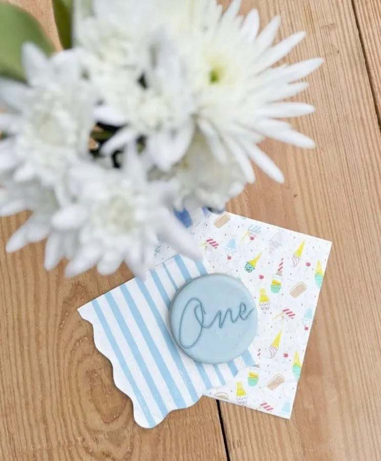 Blue Stripe Napkins Sm