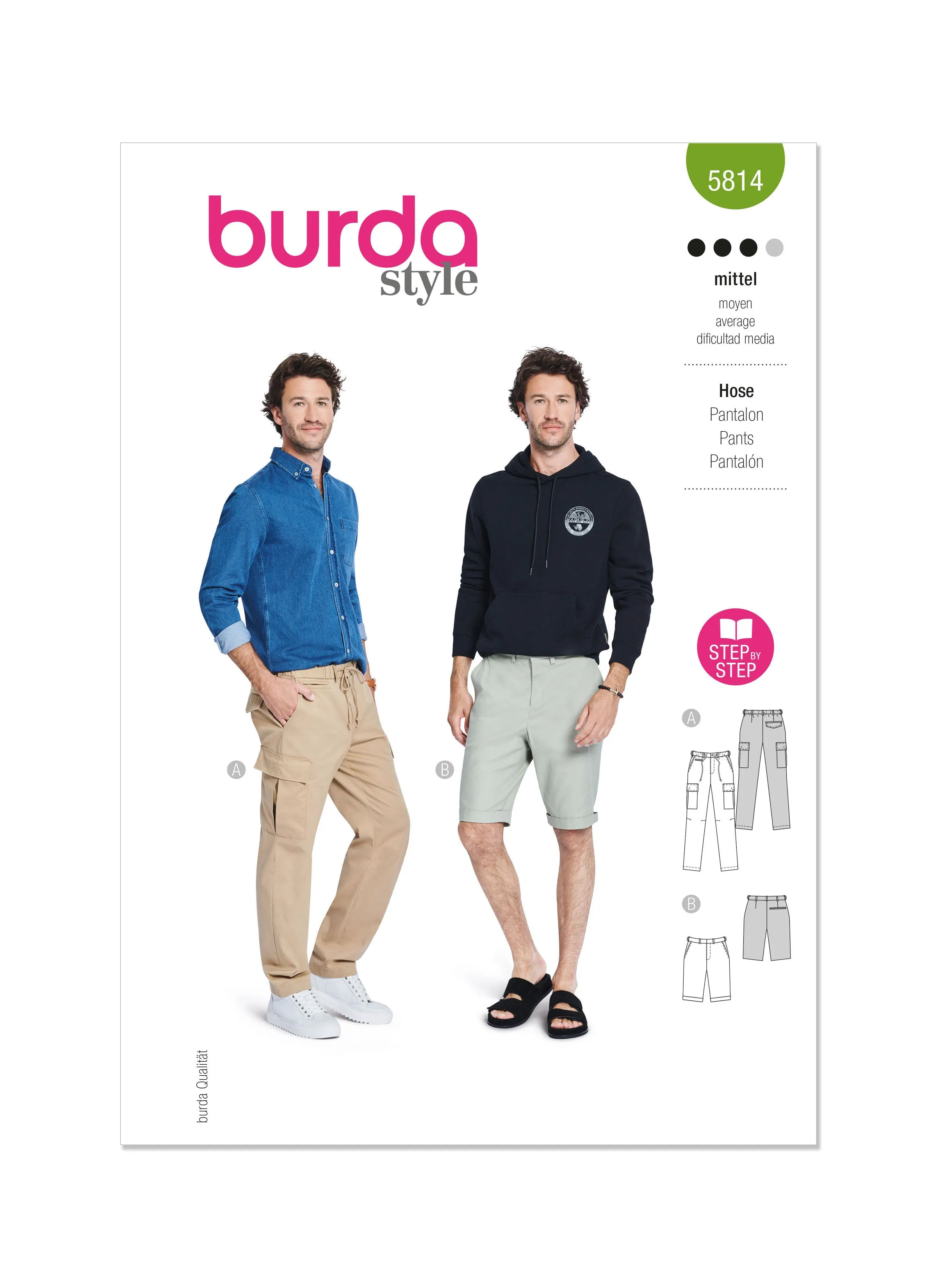 Burda Style Pattern 5814 Men's Trousers