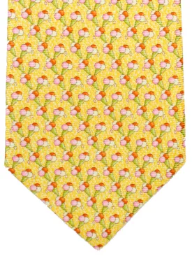 Bvlgari Sevenfold Tie Yellow Ice Cream Novelty Design SALE