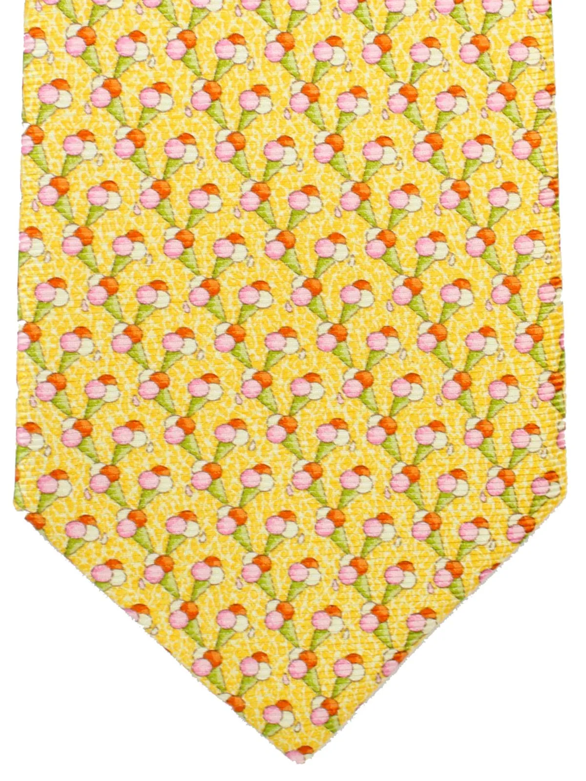 Bvlgari Sevenfold Tie Yellow Ice Cream Novelty Design SALE