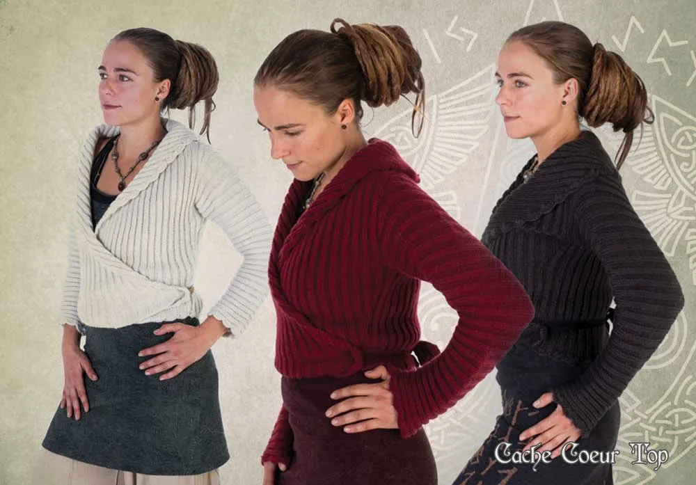 Cache coeur wool
