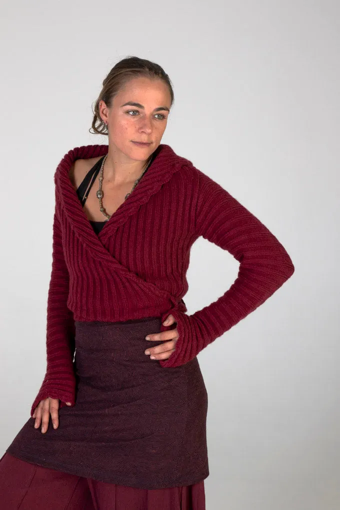 Cache coeur wool
