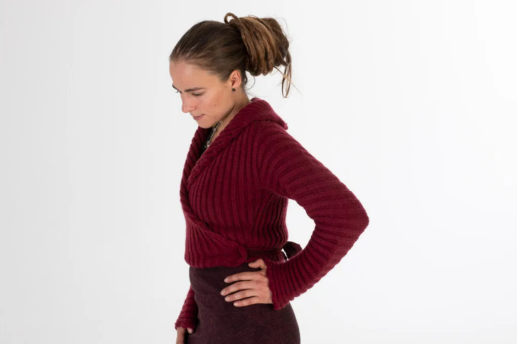 Cache coeur wool