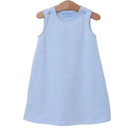 Caroline Dress Light Blue Stripe