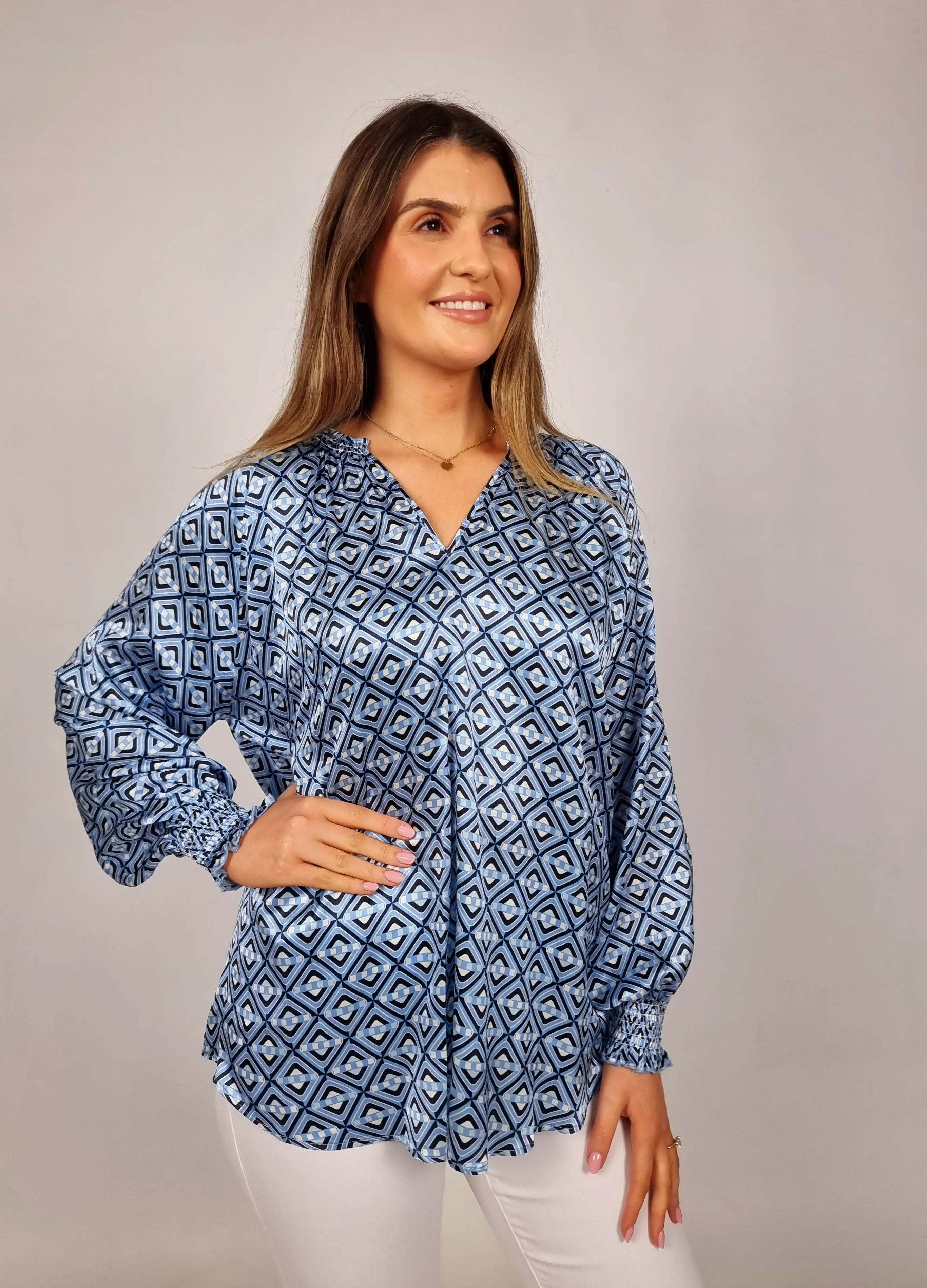 Charlotte Sparre Jammy Blouse Cuppy Blue