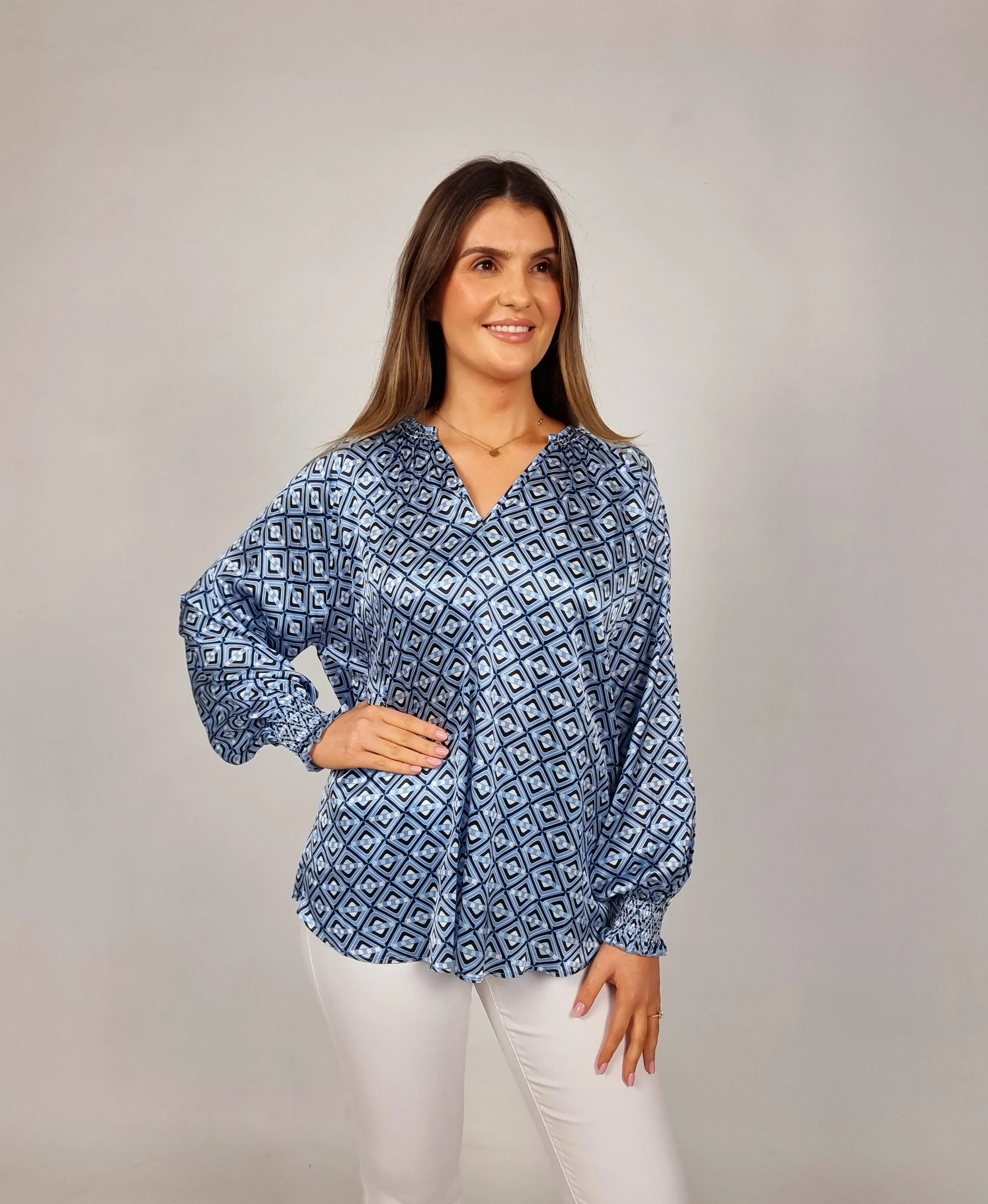 Charlotte Sparre Jammy Blouse Cuppy Blue