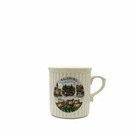 Charming Salzburg Austria Souvenir Coffee Tea Cup - 10oz White Porcelain