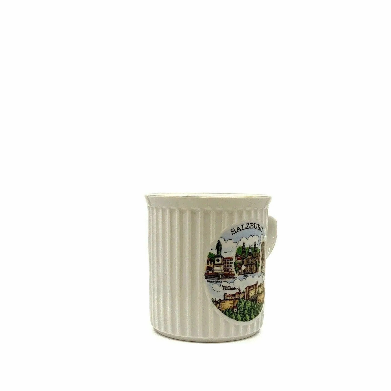 Charming Salzburg Austria Souvenir Coffee Tea Cup - 10oz White Porcelain