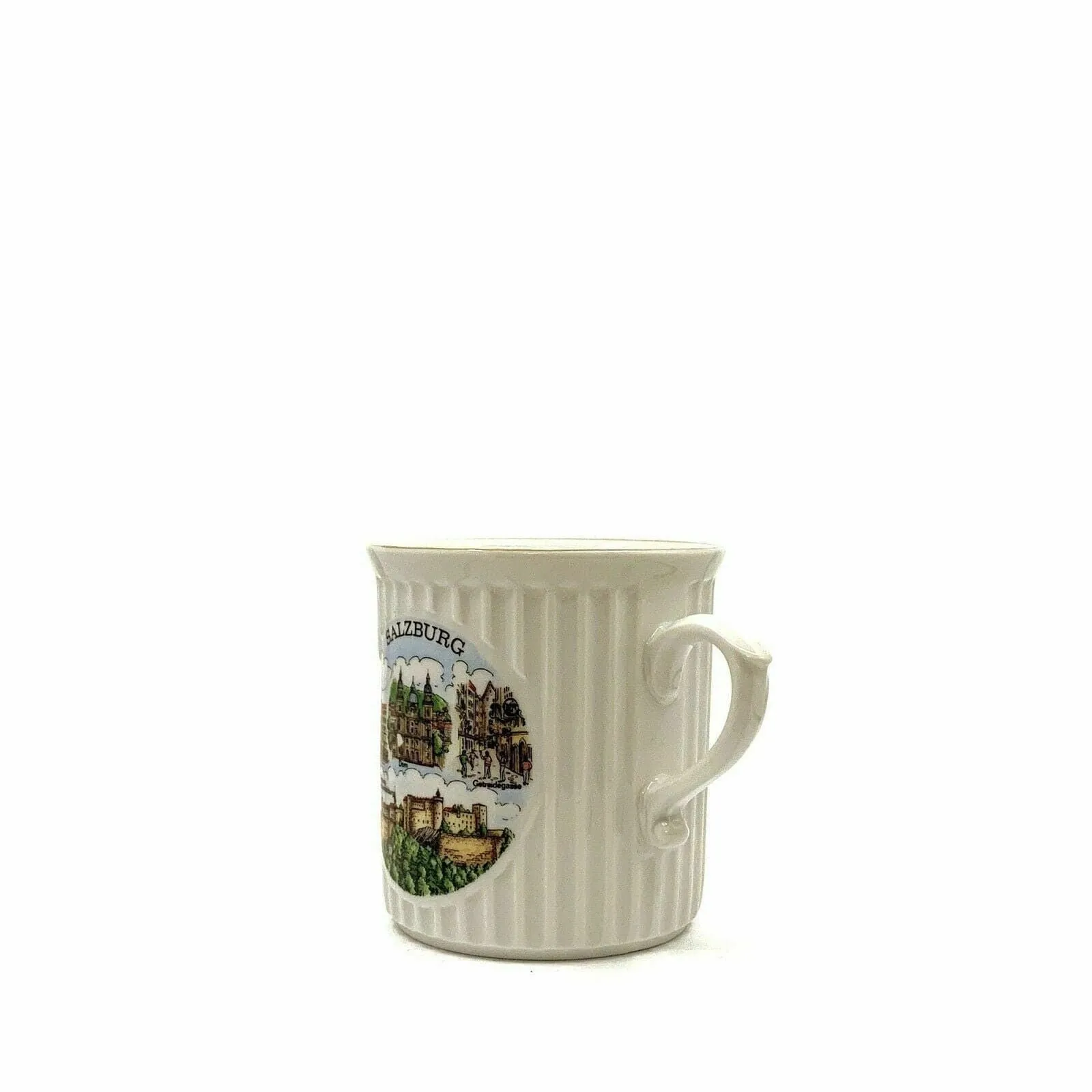 Charming Salzburg Austria Souvenir Coffee Tea Cup - 10oz White Porcelain
