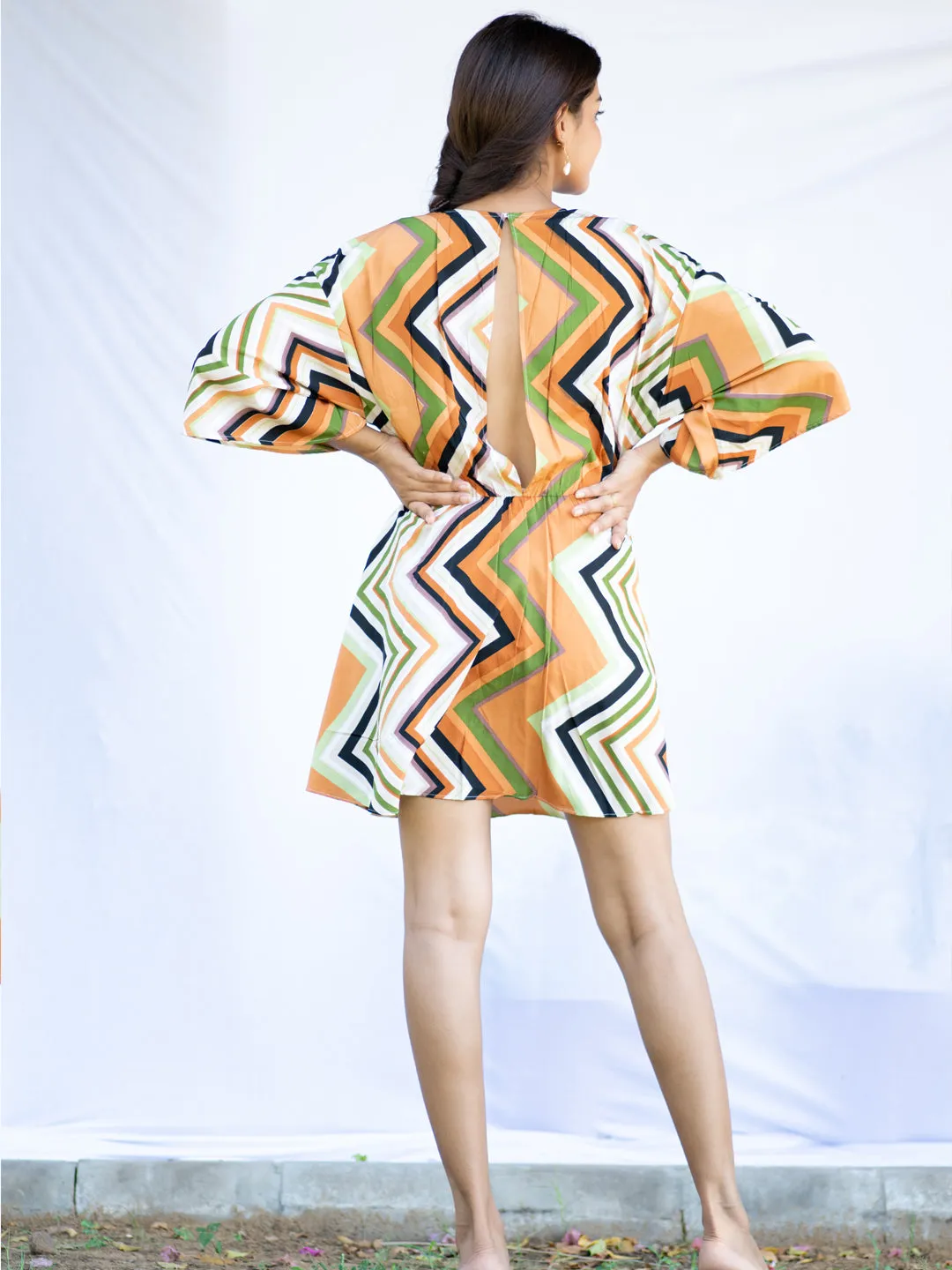 Chevron Printed Playsuit