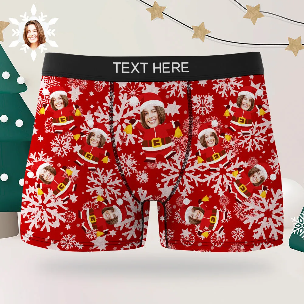 Christmas Men's Boxer Briefs Custom Briefs Gift for Him Funny Christmas Boxers