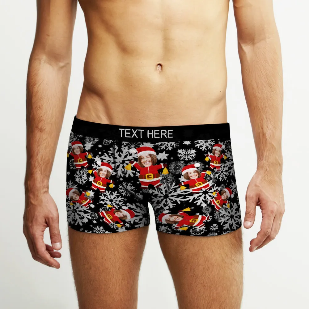 Christmas Men's Boxer Briefs Custom Briefs Gift for Him Funny Christmas Boxers