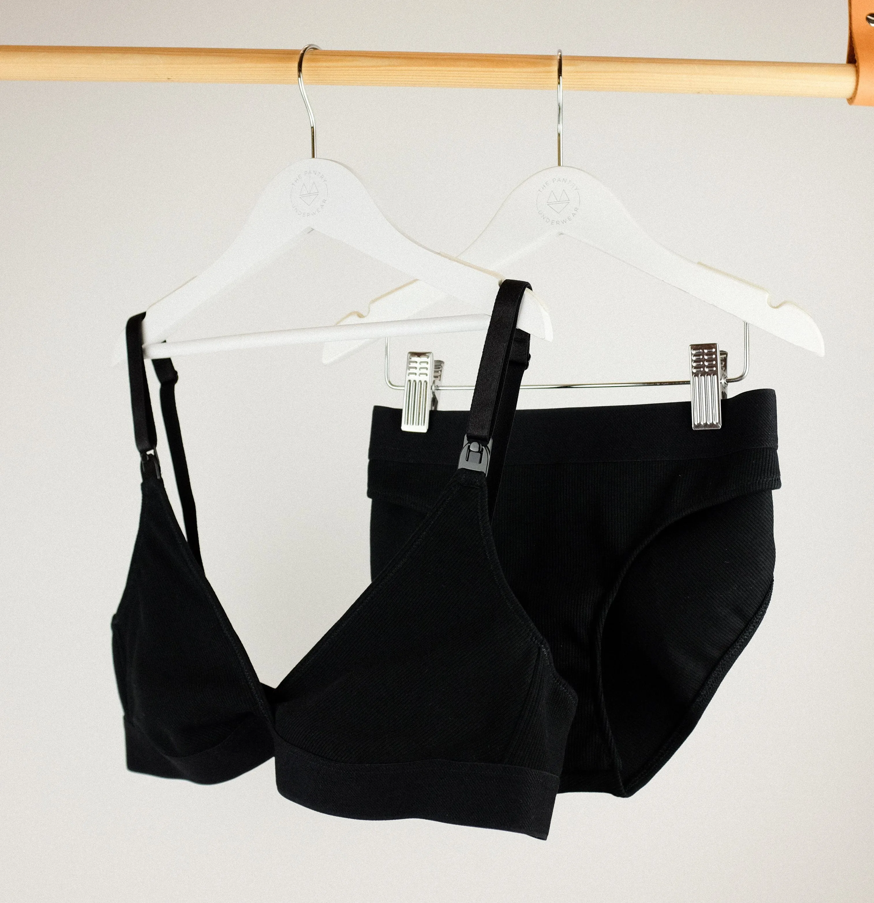 Cotton rib bikini brief [Black]