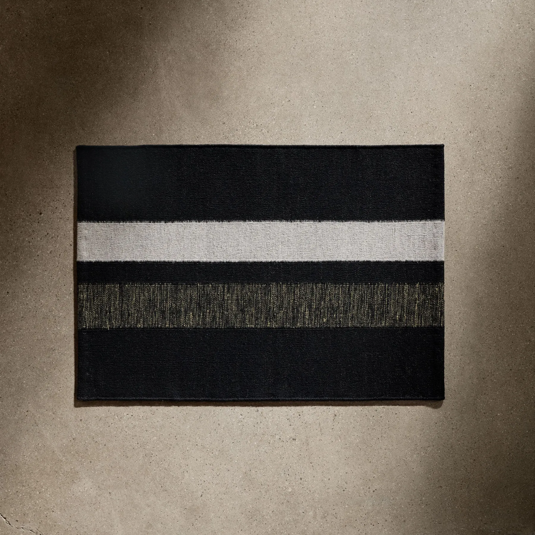 Double Stripe Entry Mat - Black/Black Marle/Pearl Grey