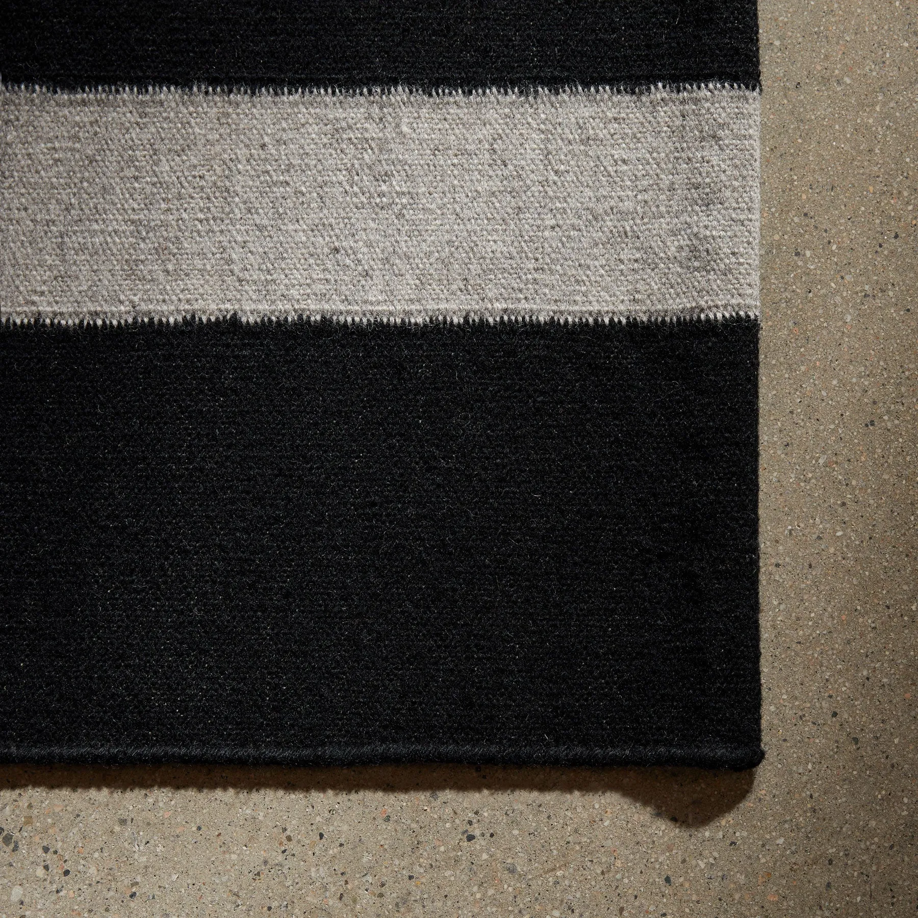Double Stripe Entry Mat - Black/Black Marle/Pearl Grey