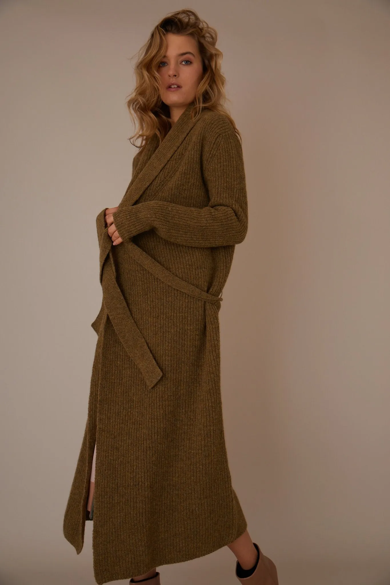 Ellis Cardigan Long - Sage - LAST PIECE