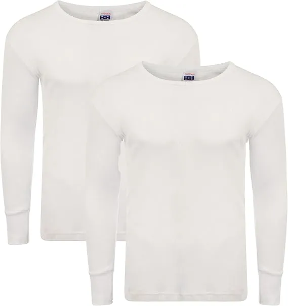 Heatwave® Pack of 2 Men's Thermal Long Sleeve Top, Warm Underwear Baselayer