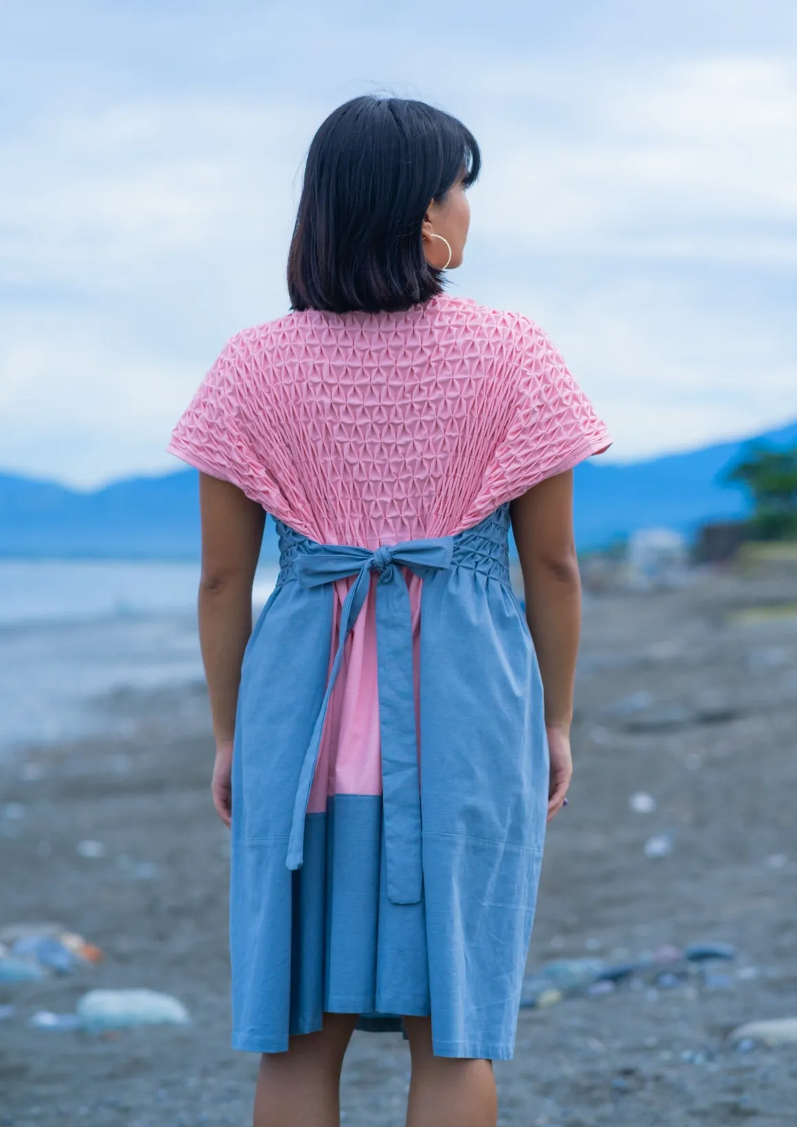 inez bicolor - pink & gray