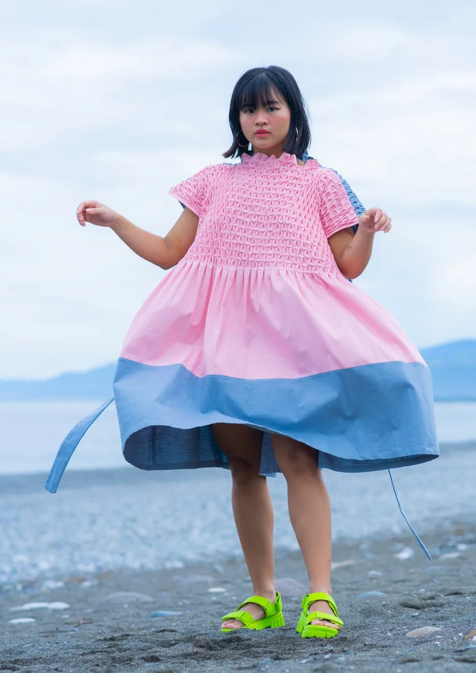 inez bicolor - pink & gray