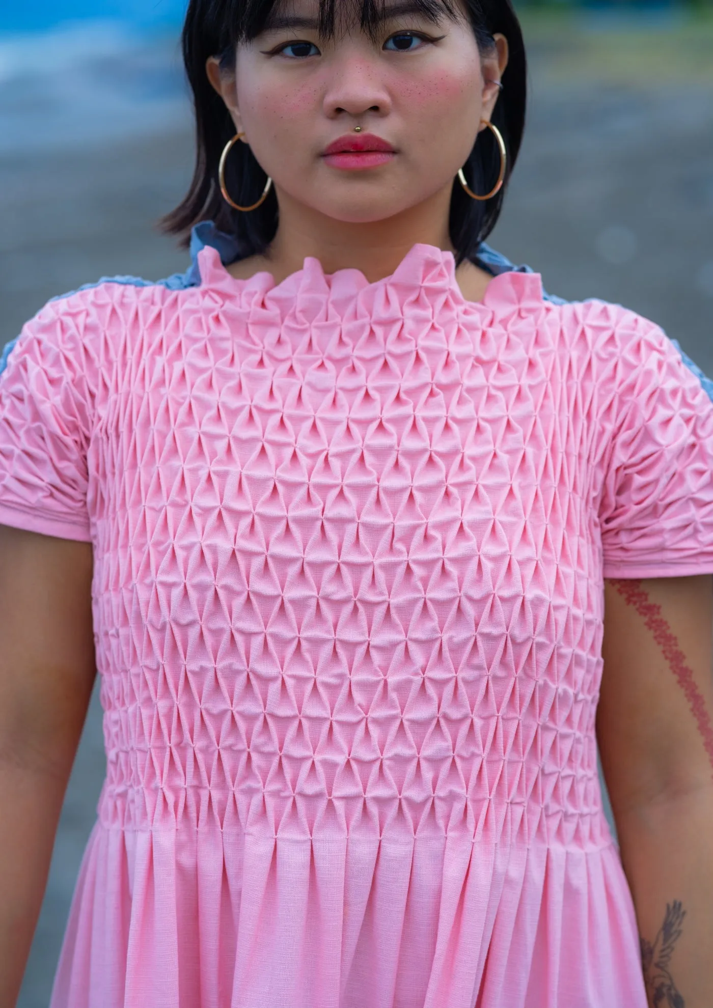 inez bicolor - pink & gray