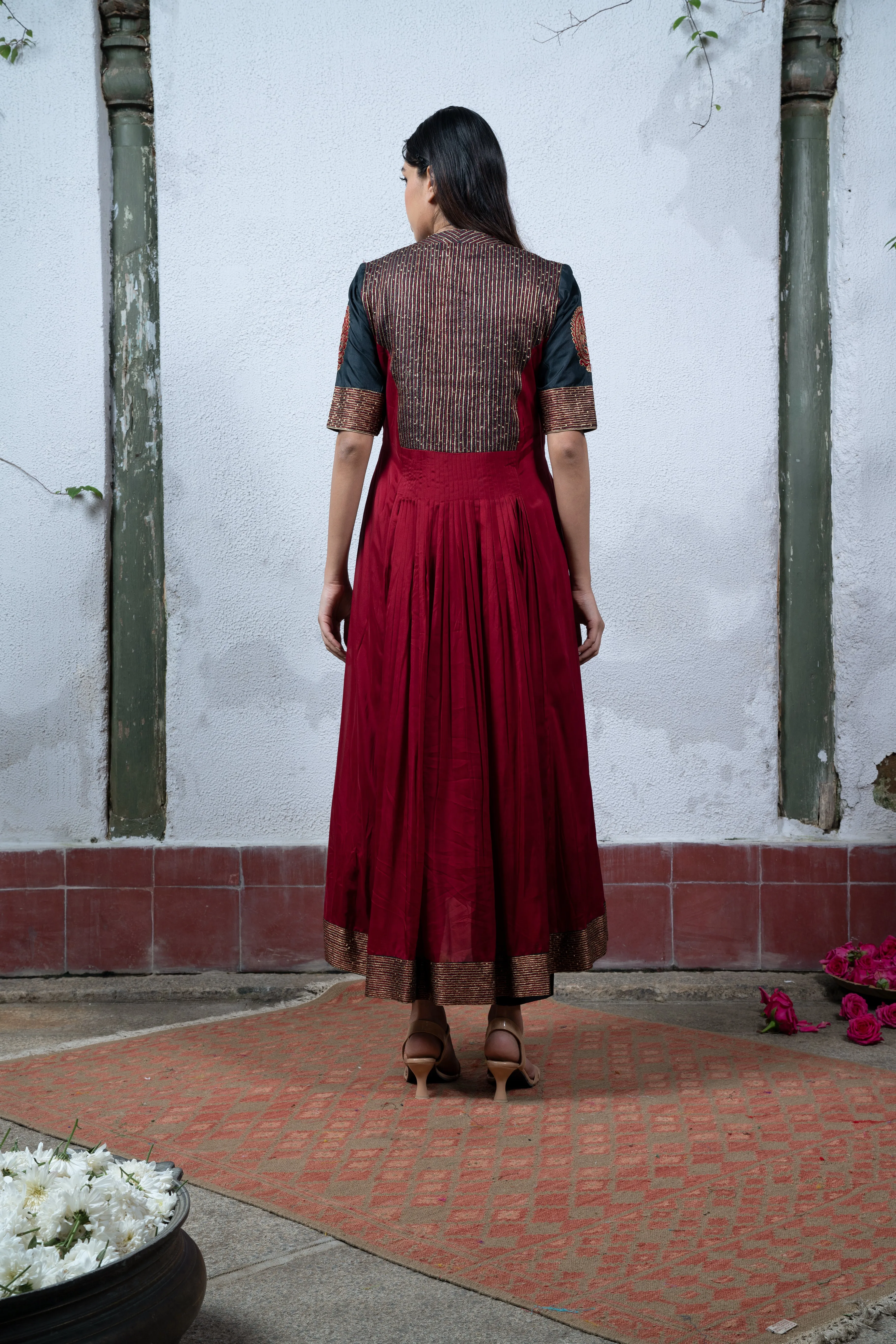Jaji: Red and Black Salwar