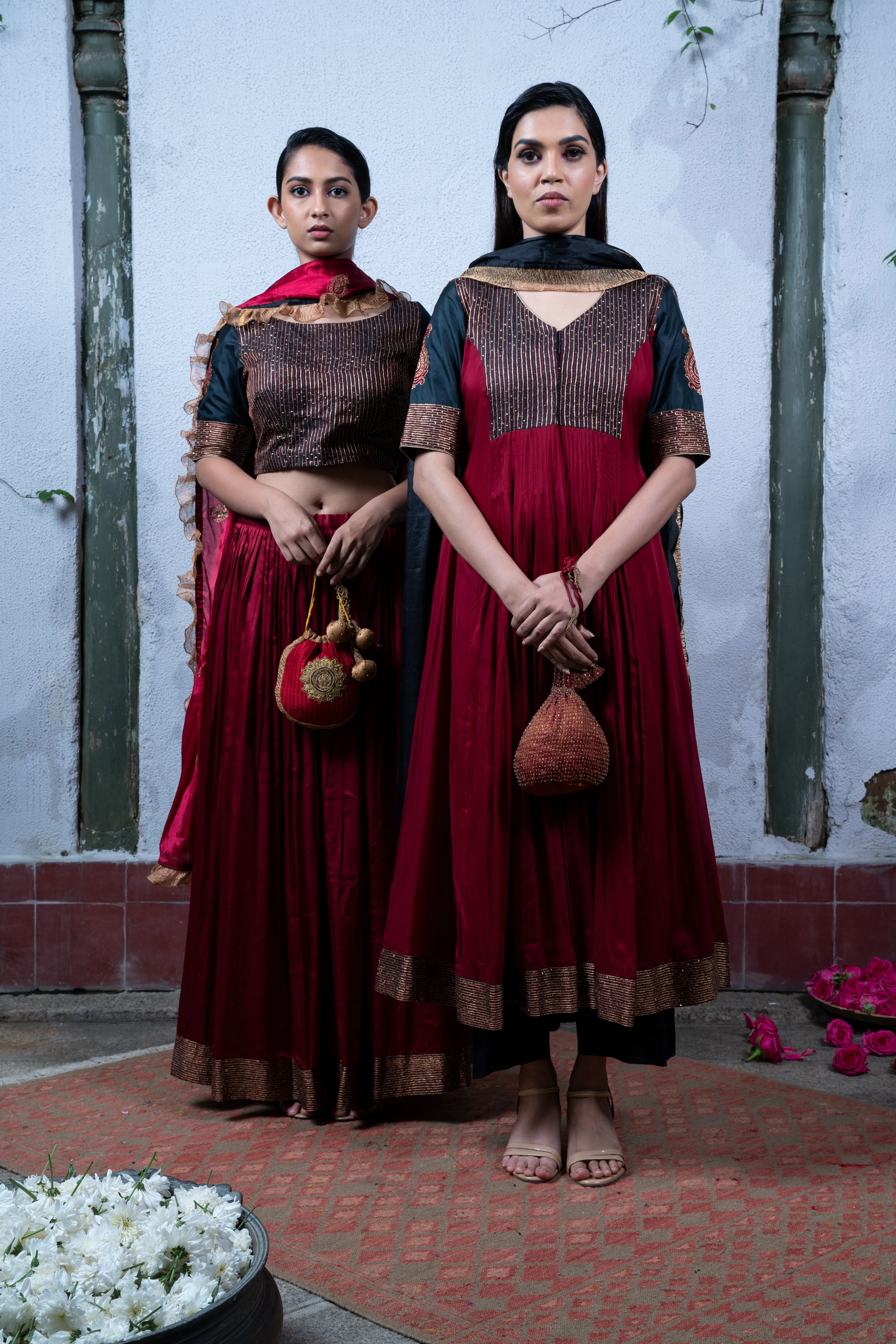Jaji: Red and Black Salwar