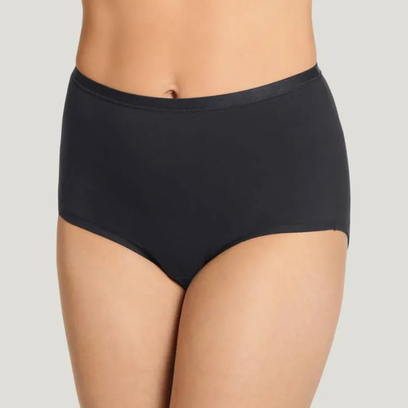 Jockey Worry Free Cotton Period Brief Black