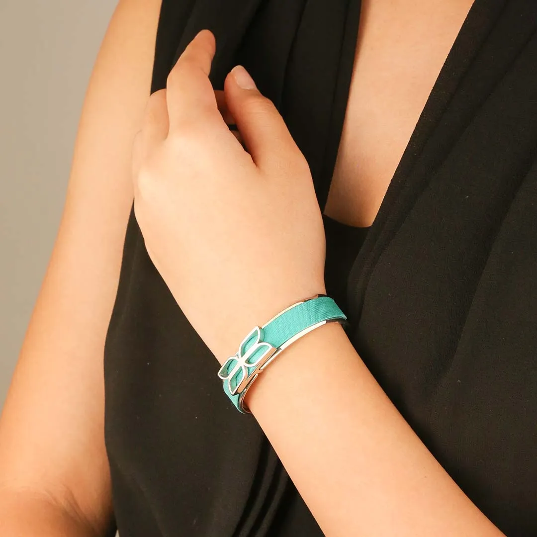 Kawung Silk Cuff - Shophouse Teal