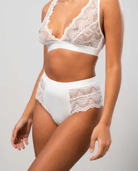 Lace Highwaist String 002 Off White