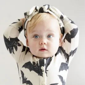 large bow elastic headband | black bats | lenzing modal