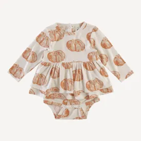long sleeve double skirted bodysuit | harvest pumpkin | lenzing modal