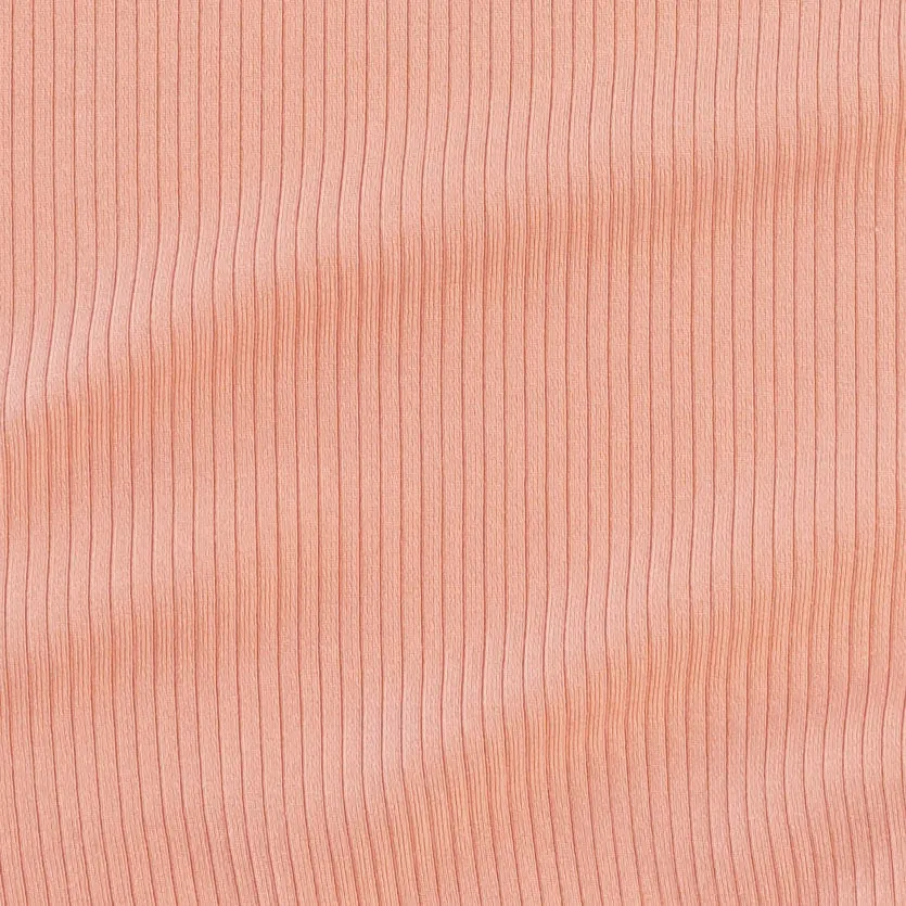 long sleeve lap neck bodysuit | peach quartz | modal skinny rib